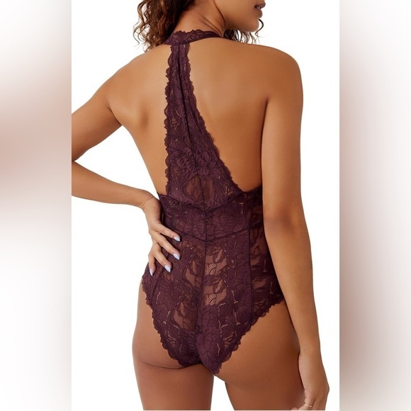Free People | Everyday Lace Bodysuit - plum jam XS - Picture 3 of 4